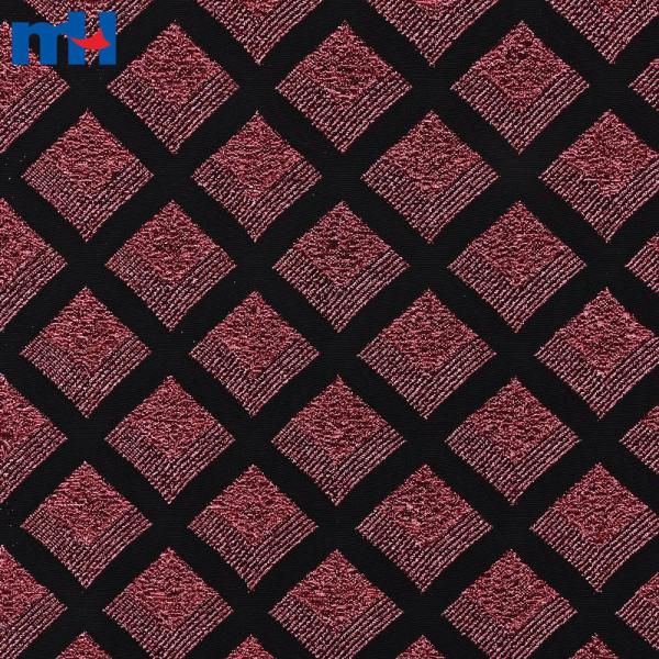 Tecido jacquard metálico elástico para confecção de vestidos
