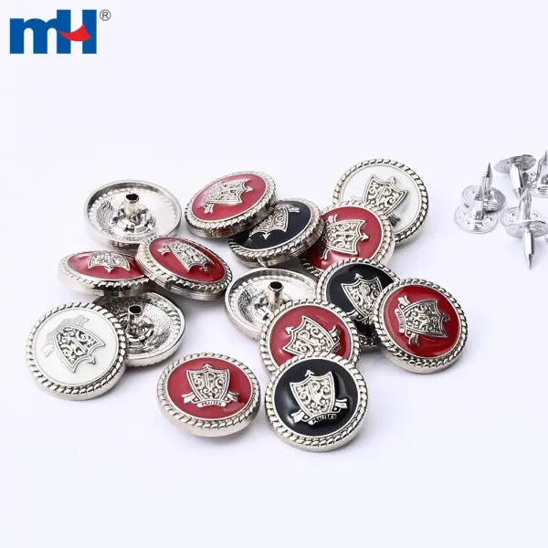 Boutons de jeans en alliage de zinc de 20 mm pour vêtements en jean