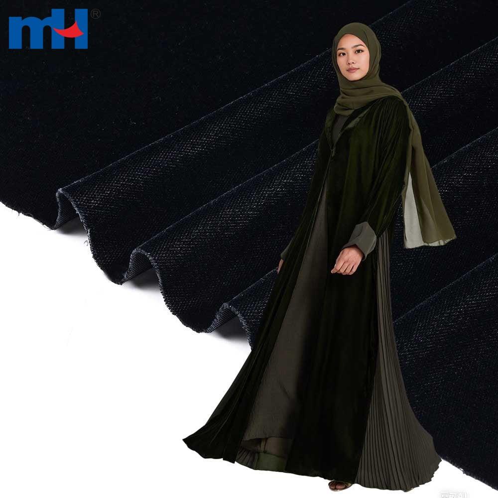 Hashamatli abaya kiyimlari uchun ulgurji mikro koreys baxmal matosi (5000/9000)