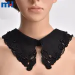 Removable cotton and polyester embroidered neck size 25*15 cm