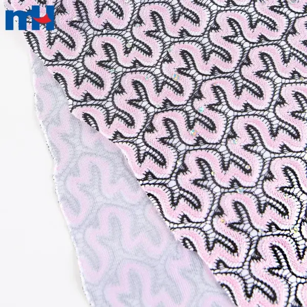 Laminated mesh lace fabric
