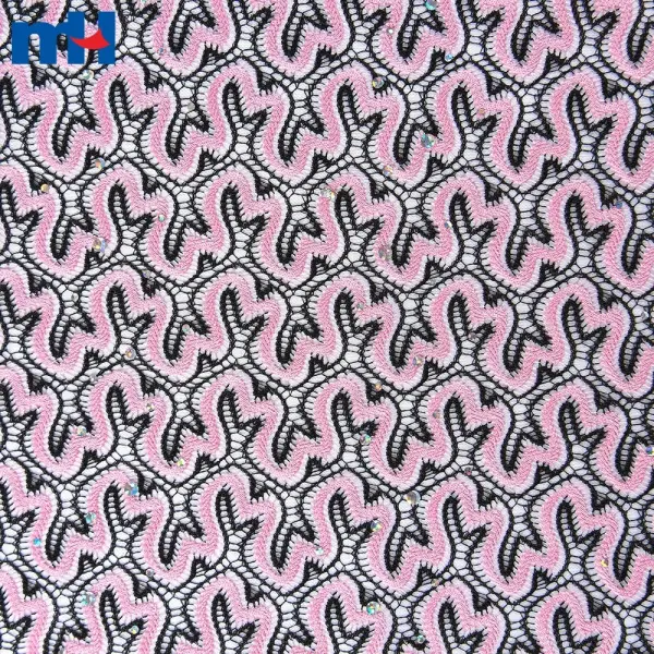 Laminated mesh lace fabric
