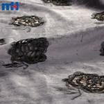 Embroidery on fabric by laser cutting