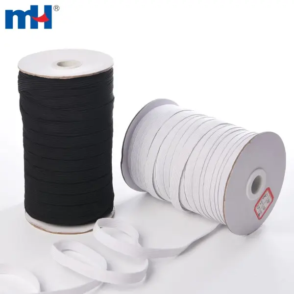 Trenzado elástico de 10 mm, trenzado elástico de látex, trenzado elástico plano