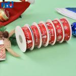 Weihnachtsbedrucktes Satinband für Partydekoration und Schleifenherstellung