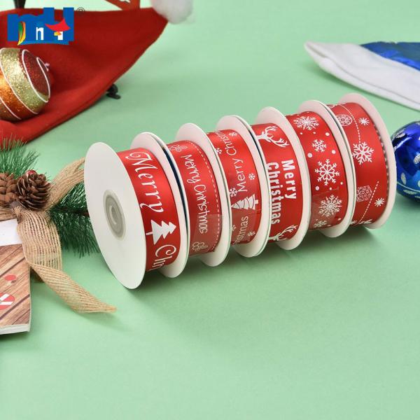 Weihnachtsbedrucktes Satinband für Partydekoration und Schleifenherstellung