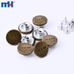 Botones vaqueros de aleación de zinc de 20 mm para ropa vaquera