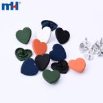 Botón de jeans de aleación de zinc en forma de corazón de 17 mm