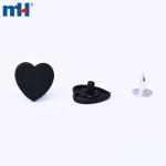 Botón de jeans de aleación de zinc en forma de corazón de 17 mm