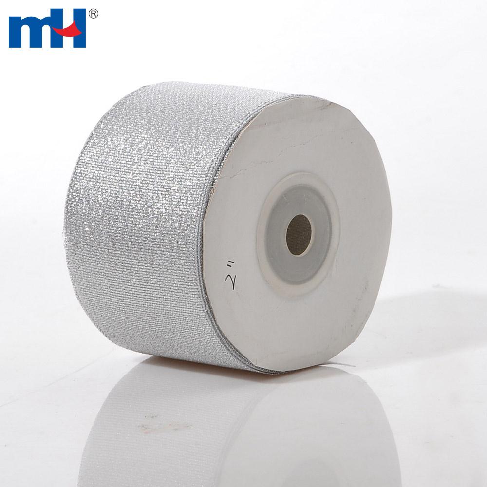Shiny silver organza ribbon