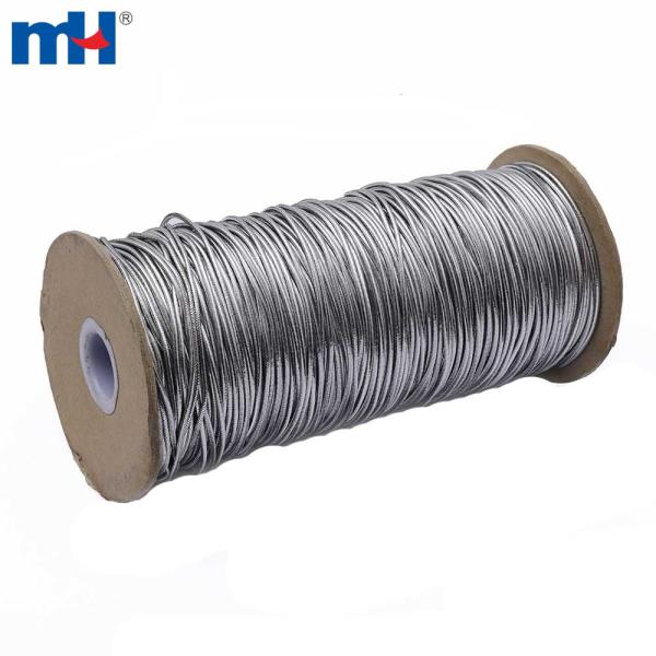 Silver elastic cord