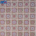 Tissu dentelle arc-en-ciel