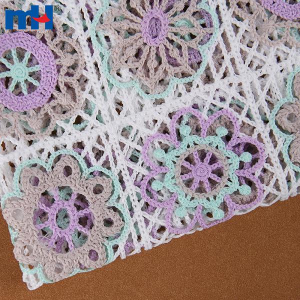 Tissu dentelle arc-en-ciel