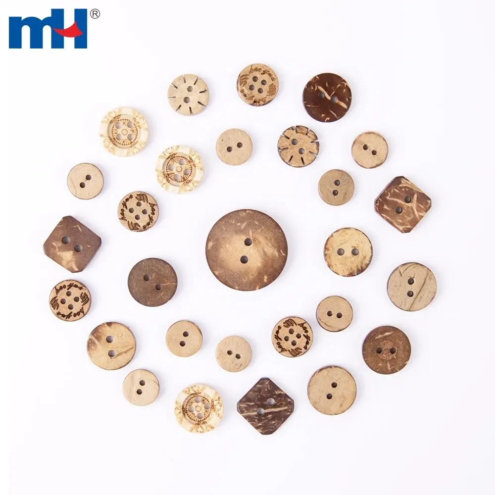 Bouton noix de coco naturelle