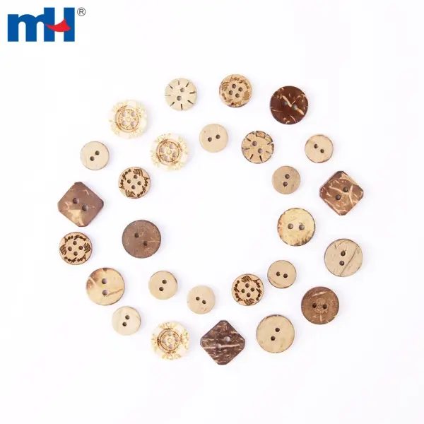 Bouton noix de coco naturelle