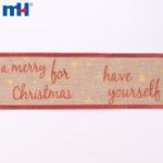 Fita de Natal de serapilheira natural com borda de arame