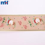 Fita de Natal de serapilheira natural com borda de arame