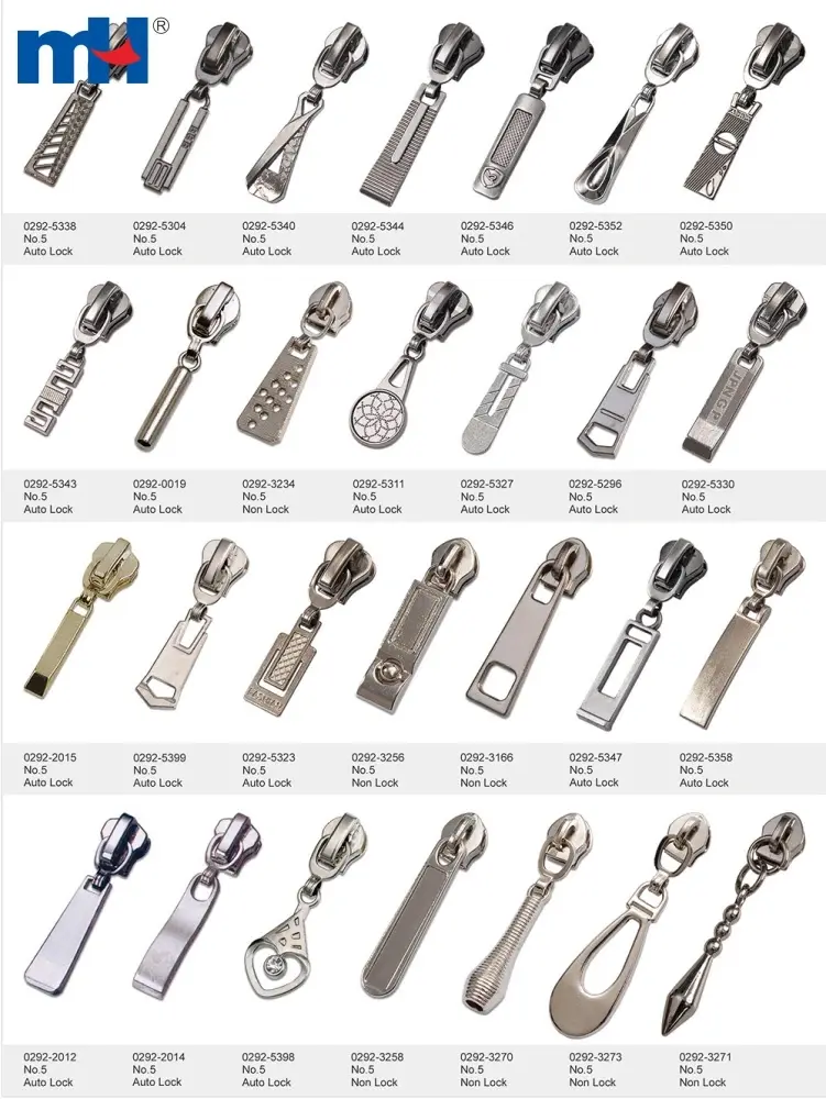 Nylon/Metal/Plastic Zipper Slider, Zipper Head Slider, Replacement Zipper Slider