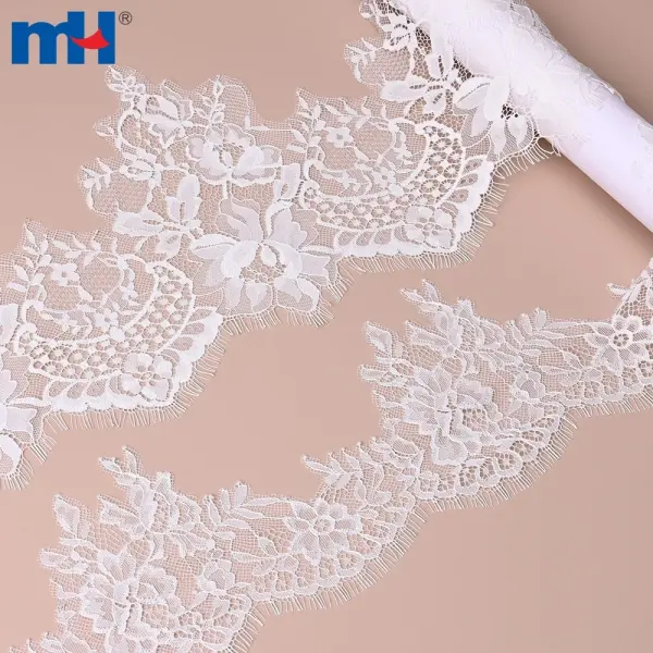 Bordure en dentelle tricotée non élastique de 25 cm