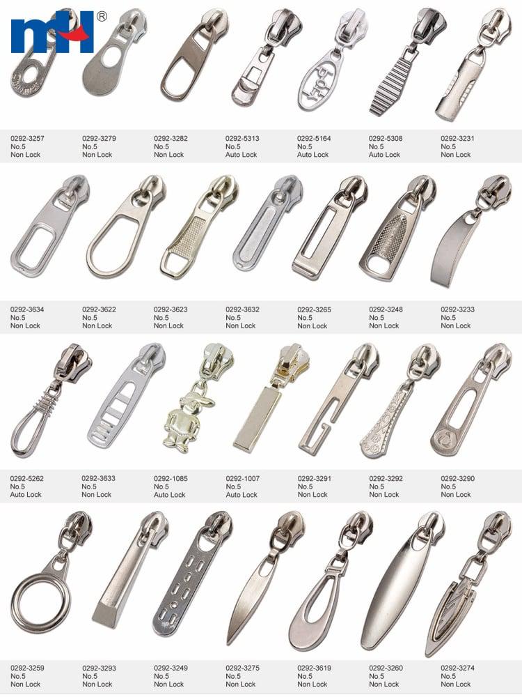 #5 Zipper Slider, Long Pull Zipper Slider, Replacement Zipper Slider
