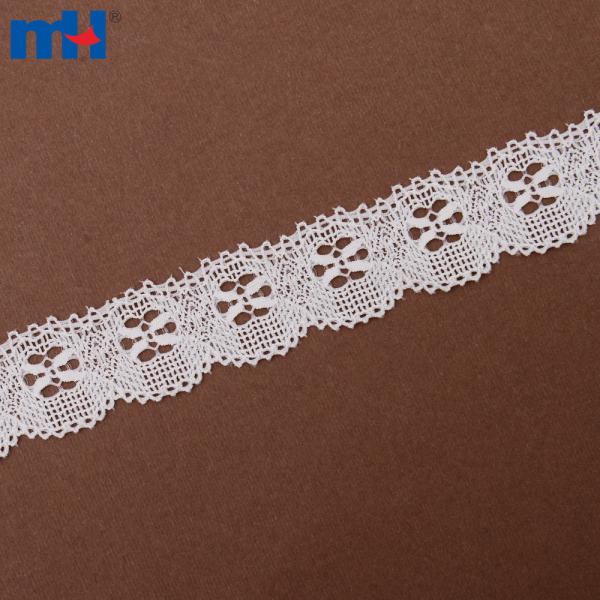 Encaje de tricot de nailon de moda.
