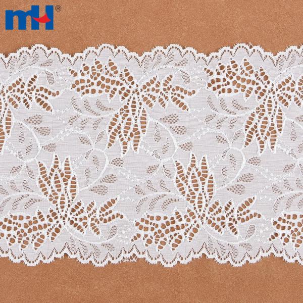 Guarnição de renda tricotada de nylon elástico