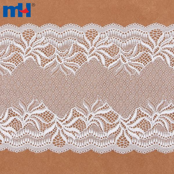 Guarnição de renda tricotada de nylon elástico