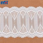 Guarnição de renda tricotada de nylon elástico