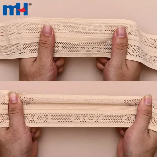 Faixa elástica de nylon e spandex para malha luxuosa