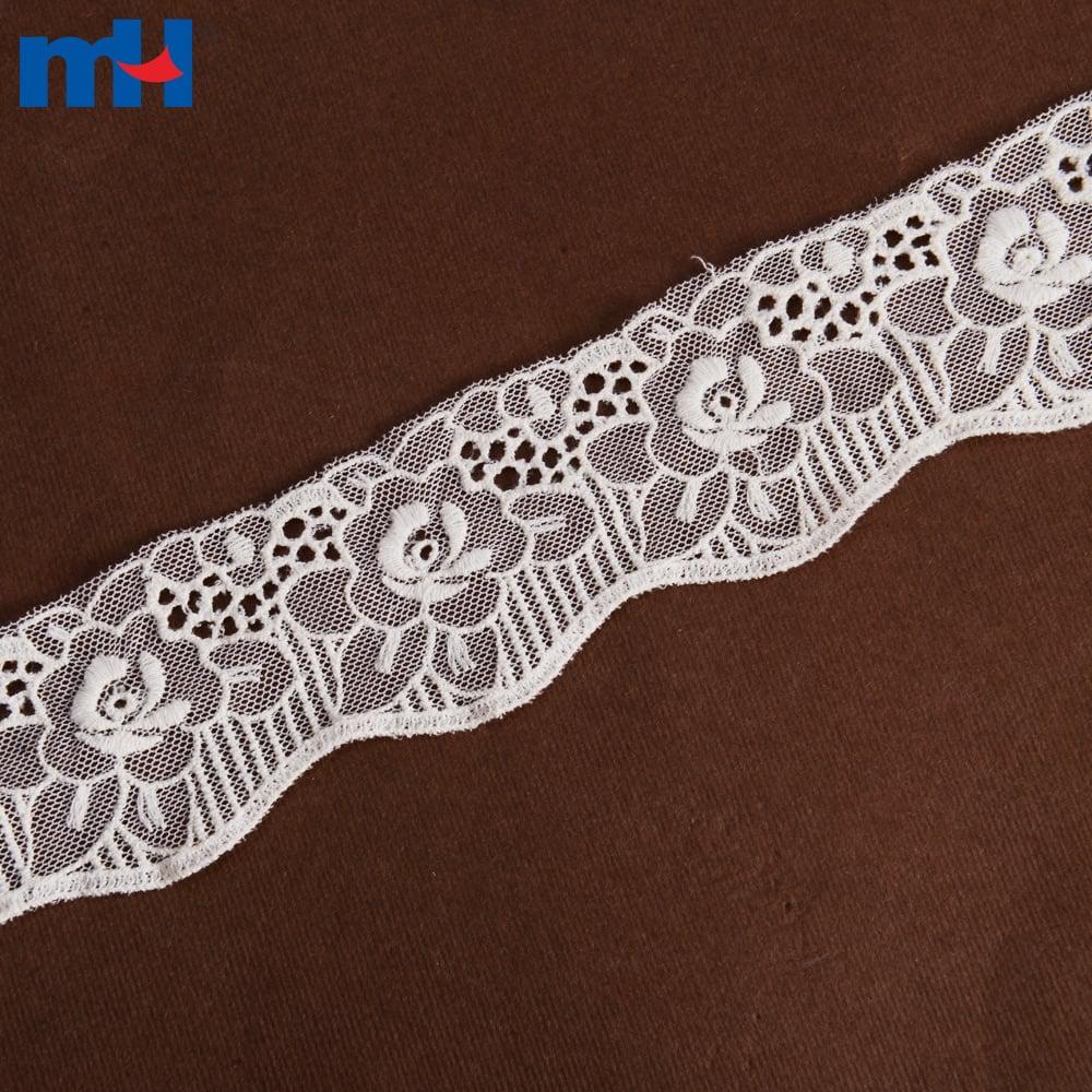 Cotton embroidered lace trim