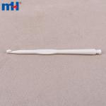 Oq plastik to'qilgan ilgak o'lchami 6,0 mm
