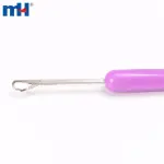 Iron crochet hook with plastic handle