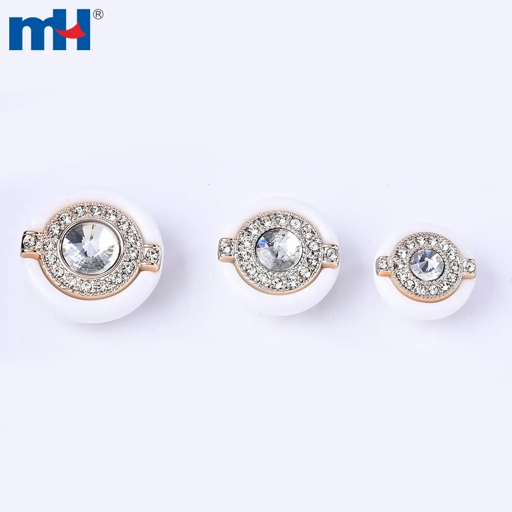 Boutons en plastique strass, vente en gros, 28L 34L 40L
