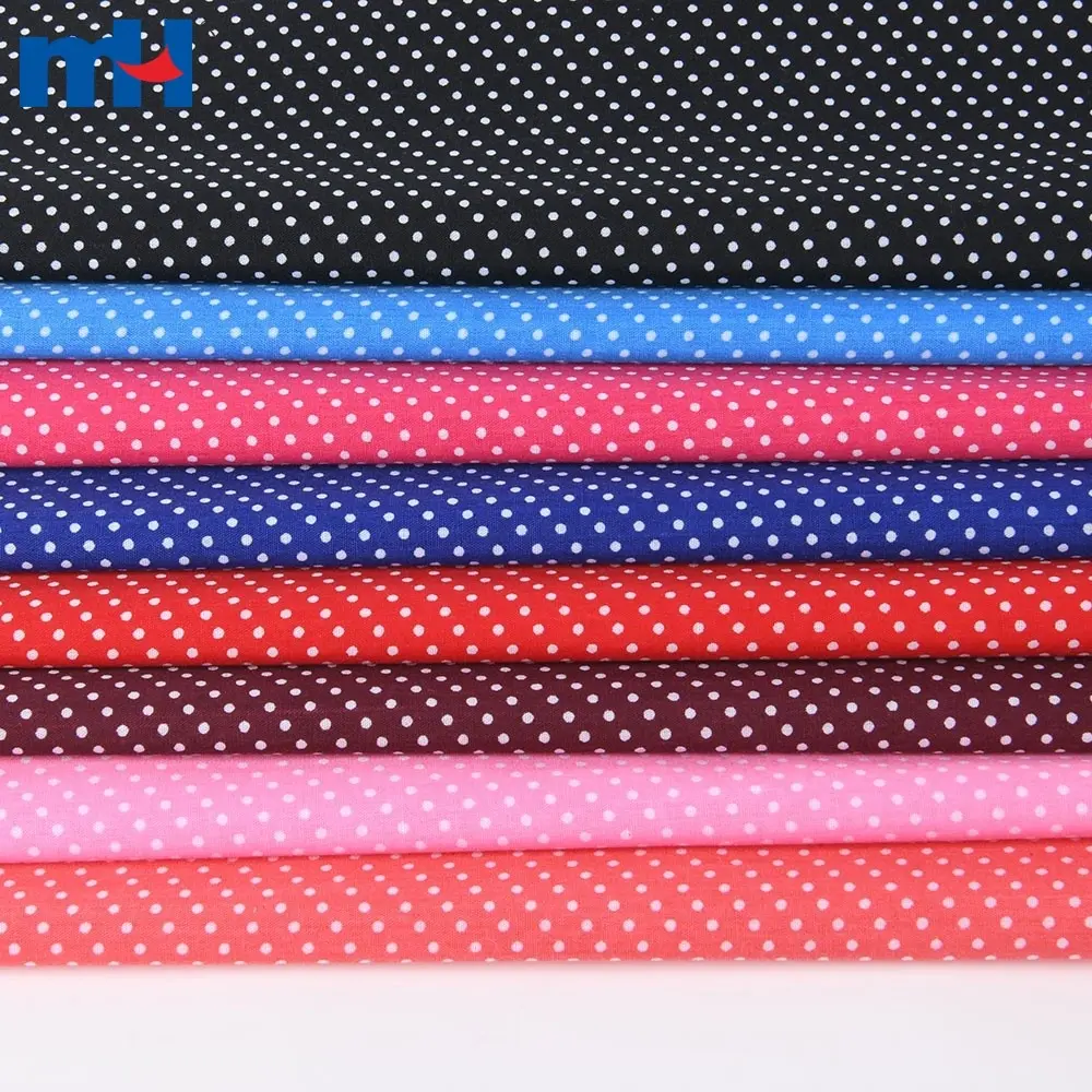Polka dot cotton fabric