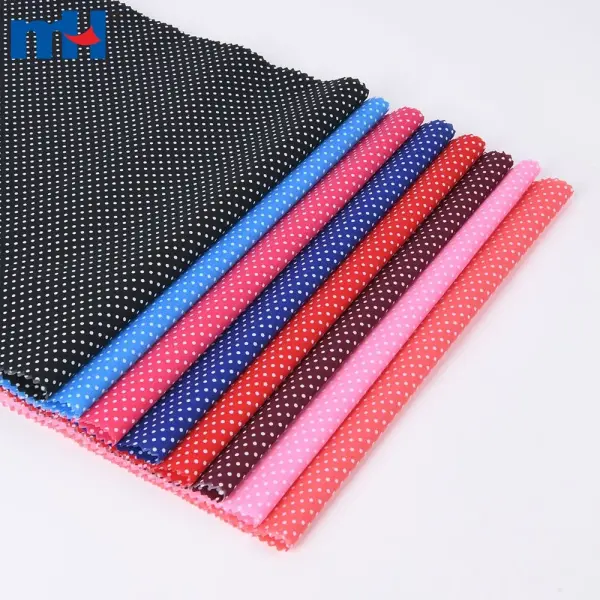 Polka dot cotton fabric