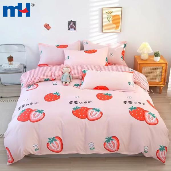 Four-piece bedding set made of polyester fiber