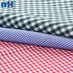 Tissu de chemise à carreaux 100 % polyester