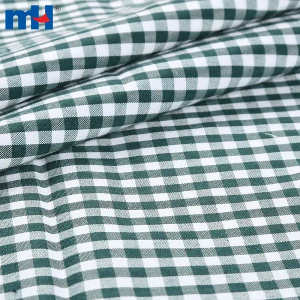 Tissu de chemise à carreaux 100 % polyester