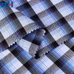 Tissu de chemise à carreaux 100 % polyester