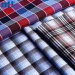 Tissu de chemise à carreaux 100 % polyester