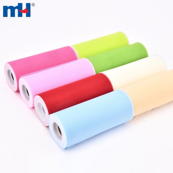 Rolo de Tule de Poliéster 15cm – Malha macia para artesanato, embrulho de presentes e decoração de casamento
