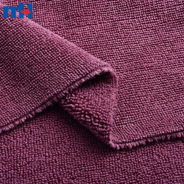 Fournisseur de tissus pour serviettes de nettoyage en polyester, nylon et microfibres à poils hauts et ras