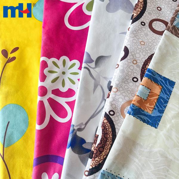 Tissu de drap de lit brossé imprimé en microfabric