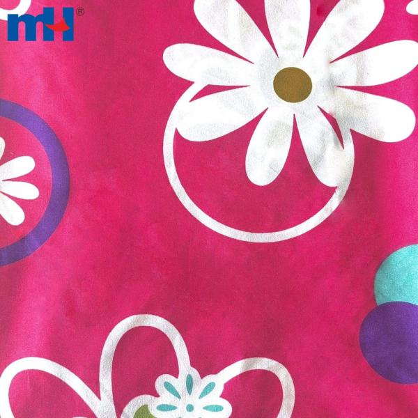 Tissu de drap de lit brossé imprimé en microfabric