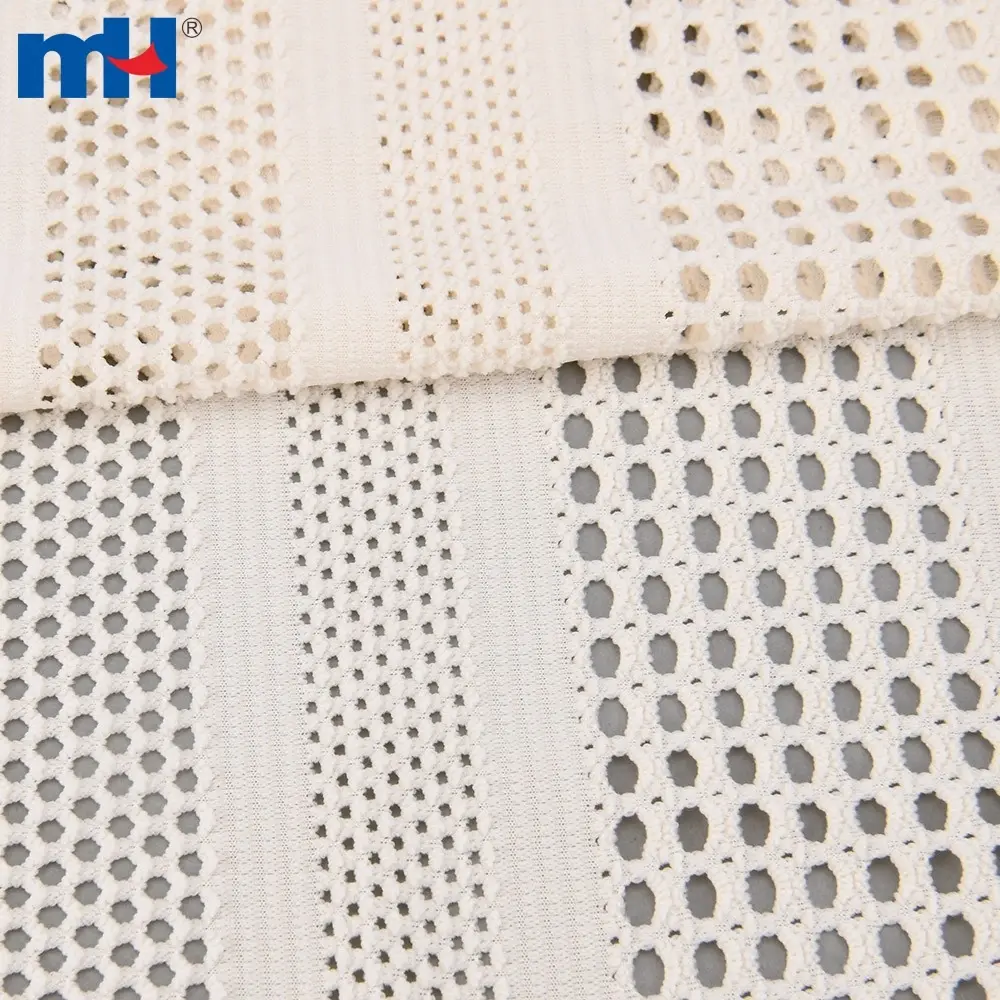Polyester spandex lace fabric