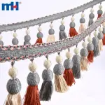 Pom pom fringe for curtain