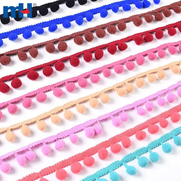 Fita de decoração pom pom