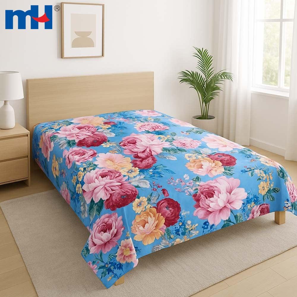 Tela de sábana de micropolié estampada.