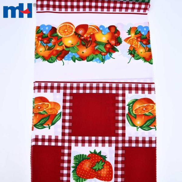 Mini tecido mate com estampa de frutas