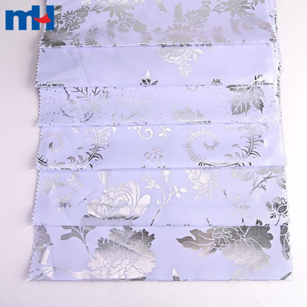 Polyester folga bosilgan atlas mato (dafn marosimida foydalanish uchun oltin va kumush folga)